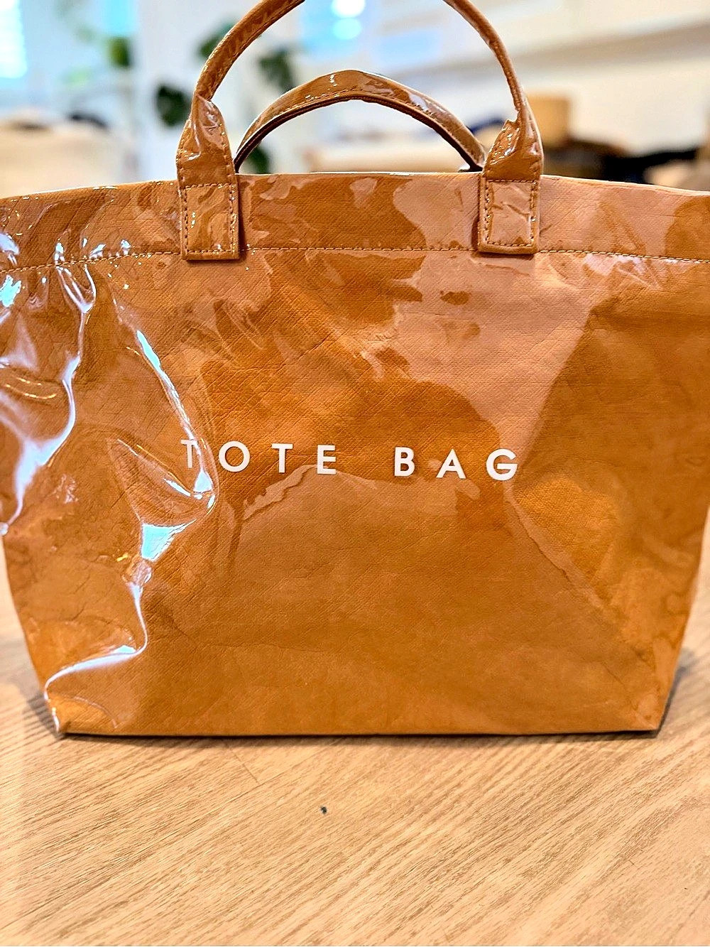 PVC Tote Bag in Brown Like New